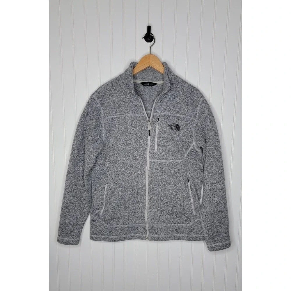The North Face Men's Size Medium Full Zip Fleece Jacket Gray